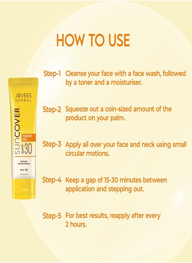 JOVEES HERBAL - Jovees Sun Cover Sandalwood Spf 30 100 Ml - Image 1