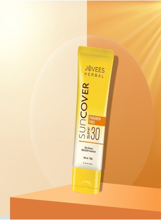 JOVEES HERBAL - Jovees Sun Cover Sandalwood Spf 30 100 Ml - Image 1