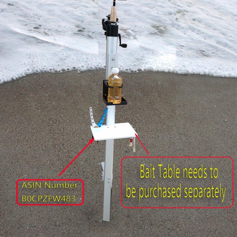 Brocraft Surf Rod Holder with Cup Holder and Sand Spike for Fishing - Image 3