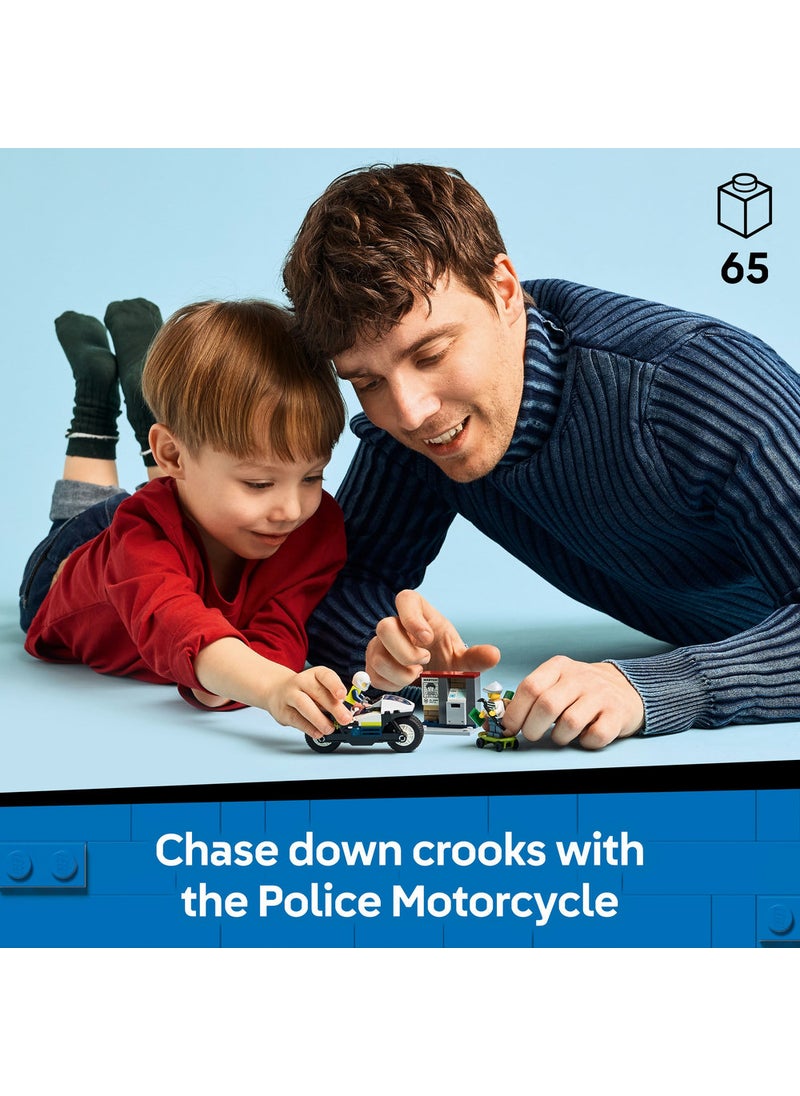 LEGO Lego City Police Motorcycle Chase 60455 (65) Pieces  - Image 3