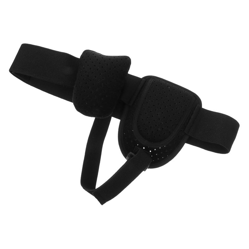 Adjustable Adult Inguinal Hernia Belt Black Support Strap for Men and Women Groin Compression Brace Suitable for Hernia Relief and Prevention - Image 1