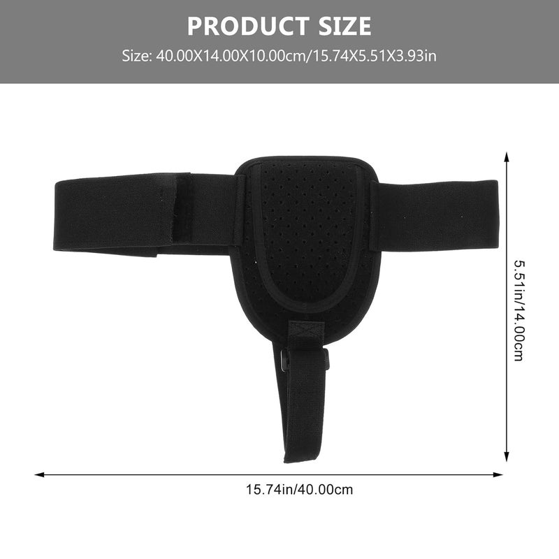 Adjustable Adult Inguinal Hernia Belt Black Support Strap for Men and Women Groin Compression Brace Suitable for Hernia Relief and Prevention - Image 2
