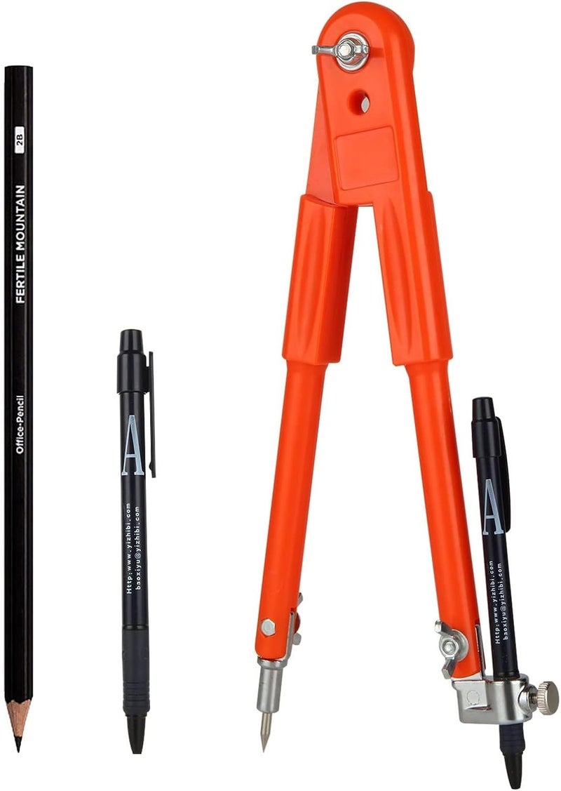 NALACAL بوصلة احترافية للنجارة مقاس 12 بوصة، بوصلة كبيرة لرسم الدوائر، بوصلة نجار مع قلم رصاص، بوصلة رسم هندسي، رسم دوائر فنية - Image 1