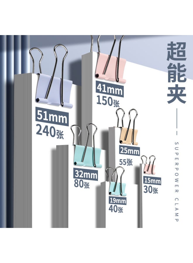 True Color Morandi Dovetail Clip High Color Value Long Tail Clip Hand Account File Small Clip Book Book Metal Ticket Clip Phoenix Tail - Image 2