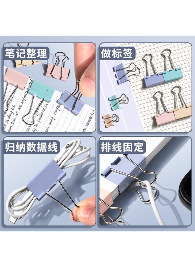 True Color Morandi Dovetail Clip High Color Value Long Tail Clip Hand Account File Small Clip Book Book Metal Ticket Clip Phoenix Tail - Image 4