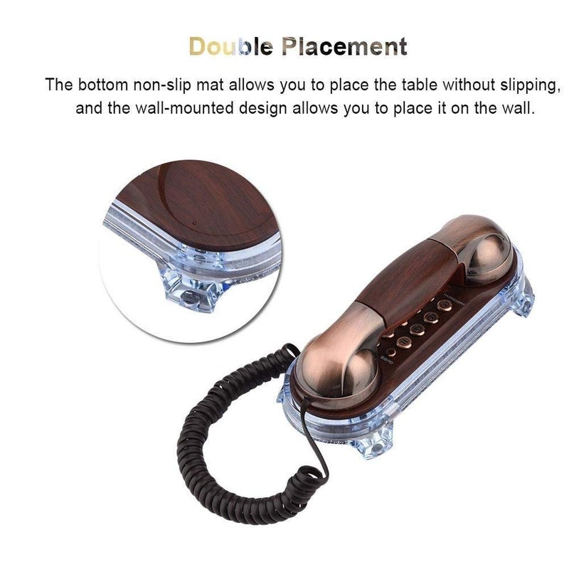 Pekos Landline Telephone | Ringer LED Indication Corded Intercom Receiver Landline Telephone for Office Home (Multi-Color) - Image 4
