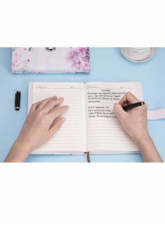 Y&D Leather Diary with Lock, Secret Lock Journal Exquisite Pattern Design  - Image 3
