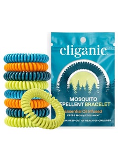 Cliganic Mosquito Repellent Bracelet Essential Oil Infused (10 Pack)  - Image 1
