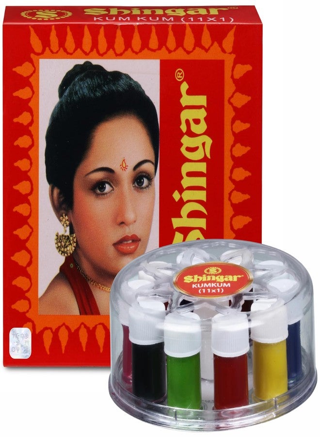 Shingar Kumkum 11 x 1 | For All Skin Types | Matte Finish | Easy Single-Stroke Application | Liquid Bindi & Kumkum - Pack of 1, 24 Gram - Image 1