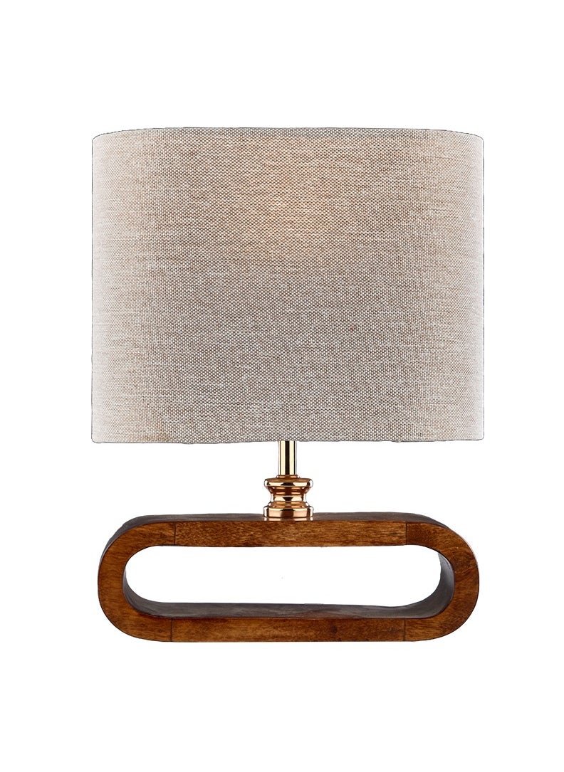 NAGAFA SHOP Curve 1 Lamp Brown Shapoo OffWhite Table Lamp 