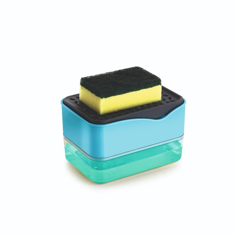 Sparkmate By Crystal Soap Dispenser with Scrub & Sponge Pad - Image 1
