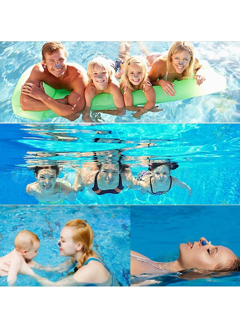 فانسكي 4 مجموعات مقاوم للماء سيليكون السباحة سدادات مشبك الأنف المقابس ، الأذن والأنف حامي أطقم سباحة صندوق حزمة - Image 5