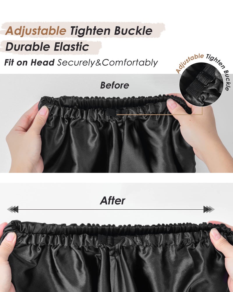 YANIBEST Long Bonnet Braid Bonnet for Sleeping Adjustable Satin Silk Bonnet for Braids Sleep Bonnet for Women Locs - Image 4