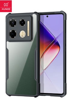 XUNDD Infinix Note 40 Pro/40 Pro+ Case, Clear Acrylic Back Panel + Black TPU Soft Frame Cover, Military Grade SGS Dropproof Certification Case, Super Anti-Fall Back Cover for Infinix Note 40 Pro/40 Pro+ 5G  - Image 1