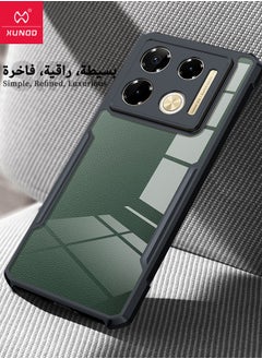 XUNDD Infinix Note 40 Pro/40 Pro+ Case, Clear Acrylic Back Panel + Black TPU Soft Frame Cover, Military Grade SGS Dropproof Certification Case, Super Anti-Fall Back Cover for Infinix Note 40 Pro/40 Pro+ 5G  - Image 5