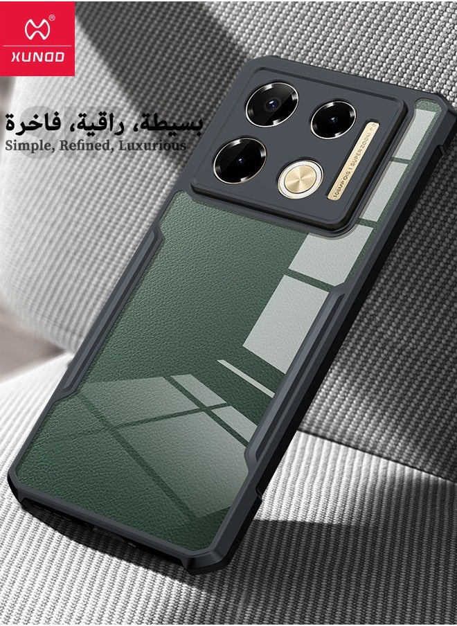 إكسوند حافظة Infinix Note 40 Pro/40 Pro+، لوحة خلفية من الأكريليك الشفاف + غطاء إطار ناعم أسود من مادة TPU، غطاء حافظة معتمد مقاوم للسقوط من الدرجة العسكرية SGS لهاتف Infinix Note 40 Pro/40 Pro+ 5G  - Image 5