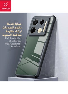 XUNDD Infinix Note 40 Pro/40 Pro+ Case, Clear Acrylic Back Panel + Black TPU Soft Frame Cover, Military Grade SGS Dropproof Certification Case, Super Anti-Fall Back Cover for Infinix Note 40 Pro/40 Pro+ 5G  - Image 3