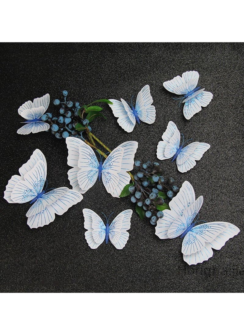 Hanghaijia - 12 PCS Mixed Butterfly Stereo Wall Stickers , Removable DIY Home Nursery Scene Ambience Decoration - Image 1