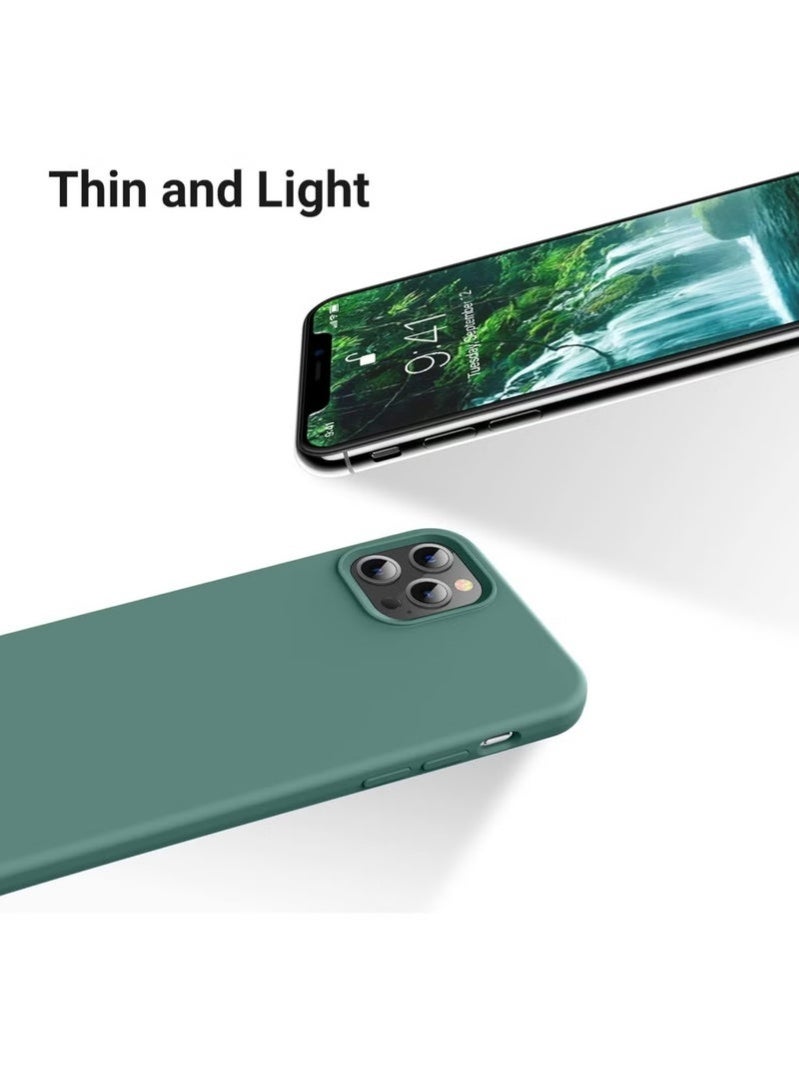 LEDIN Silicone Case for iPhone 12 Pro Max Silky Soft Touch Full Body Protective Phone Case Shockproof Cover with Microfiber Lining - Image 4