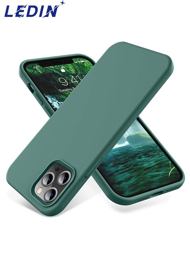 LEDIN Silicone Case for iPhone 12 Pro Max Silky Soft Touch Full Body Protective Phone Case Shockproof Cover with Microfiber Lining - Image 1