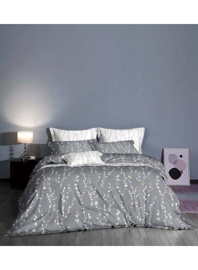 Luxury King 6-Piece Bedding Set –  simple Design, 220x240cm Duvet Cover with Fitted Sheet & 4 Pillowcases