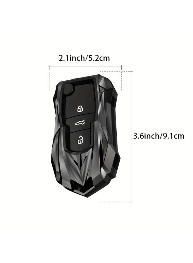 Type D Car Key Case Cover For Vw Tiguan Passat Golf 7 Mk7 Skoda Octavia Kodiaq Seat Ateca Leon - Image 1