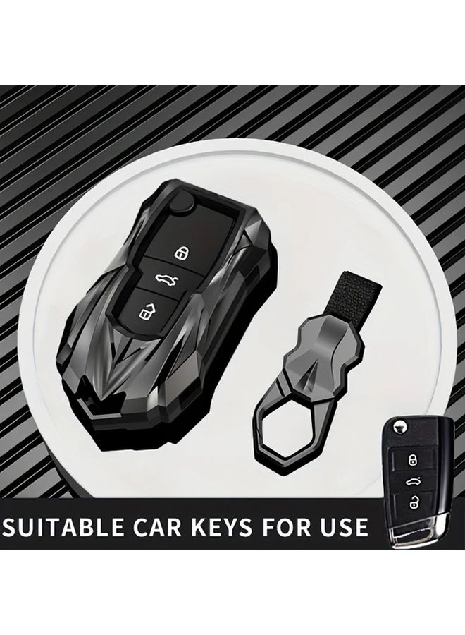 Type D Car Key Case Cover For Vw Tiguan Passat Golf 7 Mk7 Skoda Octavia Kodiaq Seat Ateca Leon - Image 2