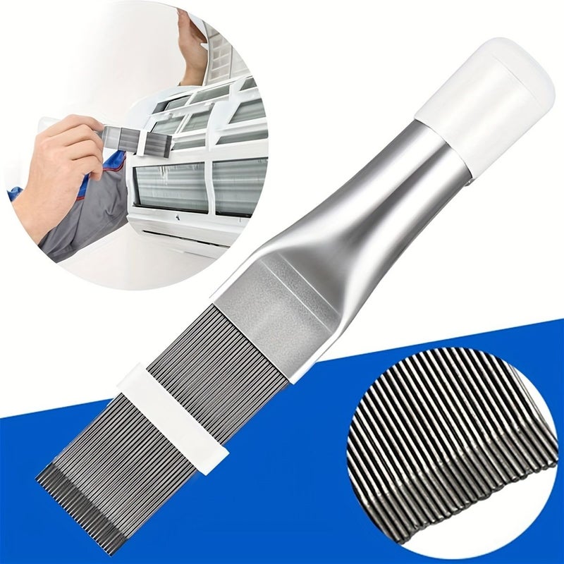 3pcs Car AC Cleaning Kit Durable Stainless Steel And Aluminum Fin Combs Brushes For Condenser And Coil Maintenance - Image 2