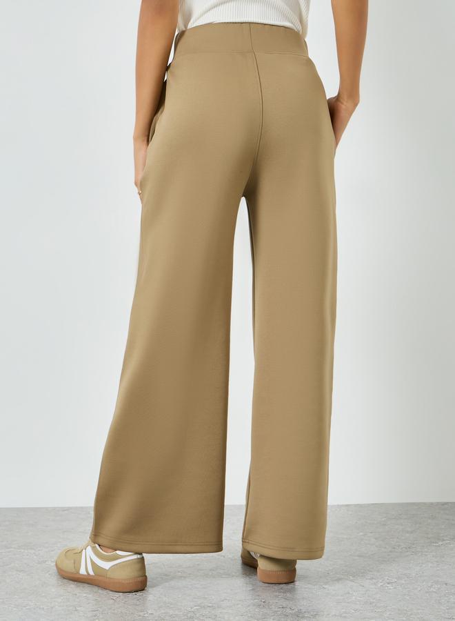 ستايلي بنطال جوجر محبوك بساق واسعة - Image 4