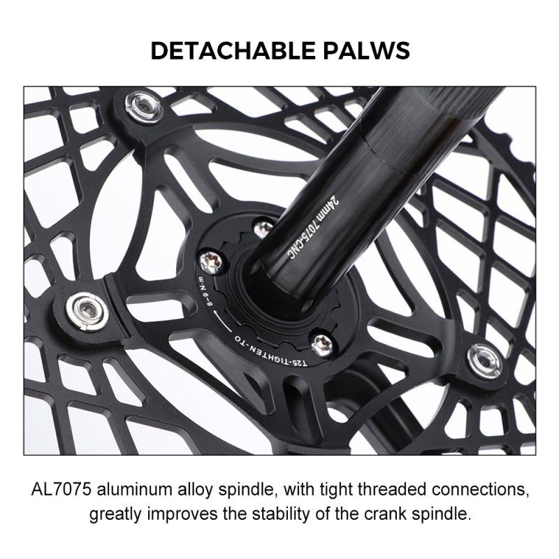 Litepro Bike Crank Arm Set for Folding Bicycle 170mm 130BCD 5 Bolts Bicycle Crankset with Bottom Bracket and Chainring Bolts - Image 3