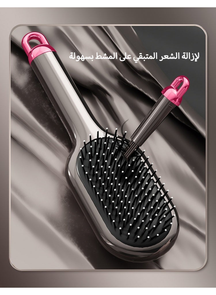 Scalp Massaging Air Cushion Comb - Detangling Brush for Long Hair Styling, Anti-Frizz Ionic Technology with Easy Clean Base, Home & Travel Use Hair Care (Heat Protection & Shine) - Image 5