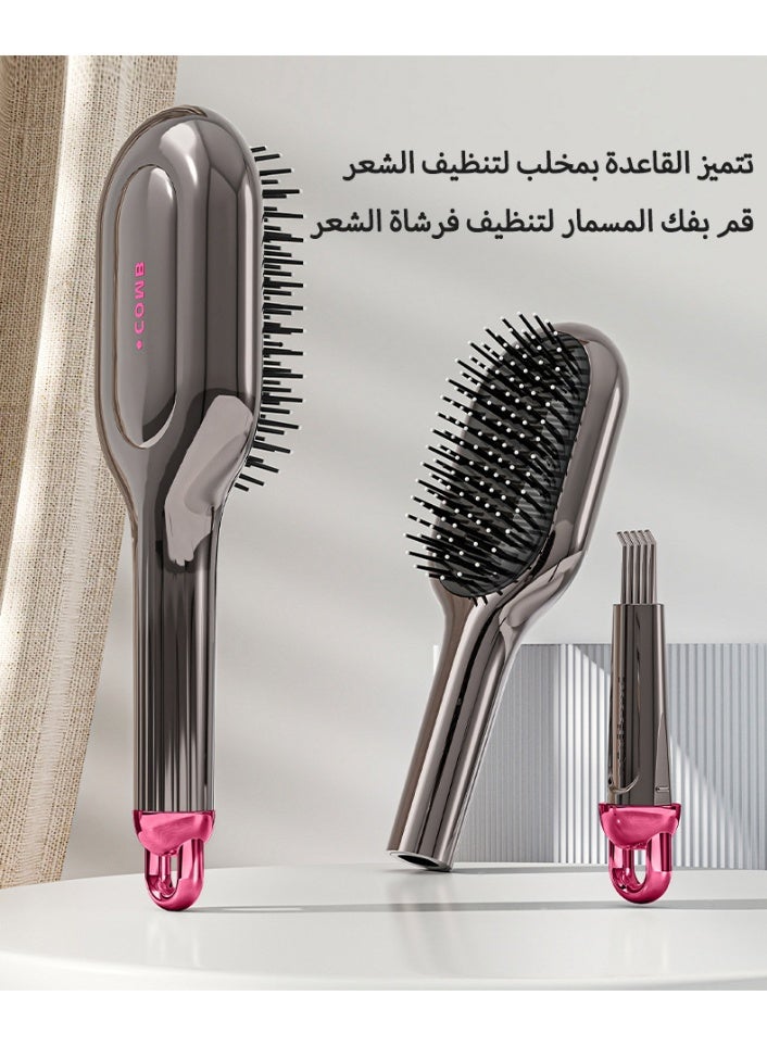 Scalp Massaging Air Cushion Comb - Detangling Brush for Long Hair Styling, Anti-Frizz Ionic Technology with Easy Clean Base, Home & Travel Use Hair Care (Heat Protection & Shine) - Image 4