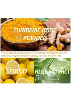 SKIN Turmeric Exfoliating Body Scrub – Vitamin C Infused Scrub for Deep Cleansing, Removing Dead Skin, and Fading Dark Spots – Face and Body Exfoliator for Women and Men, 250g  - Image 2