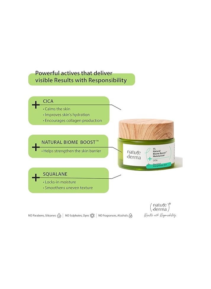 Nature Derma - 1% Natural Biome-Boost Moisturizer 50Ml - Image 1