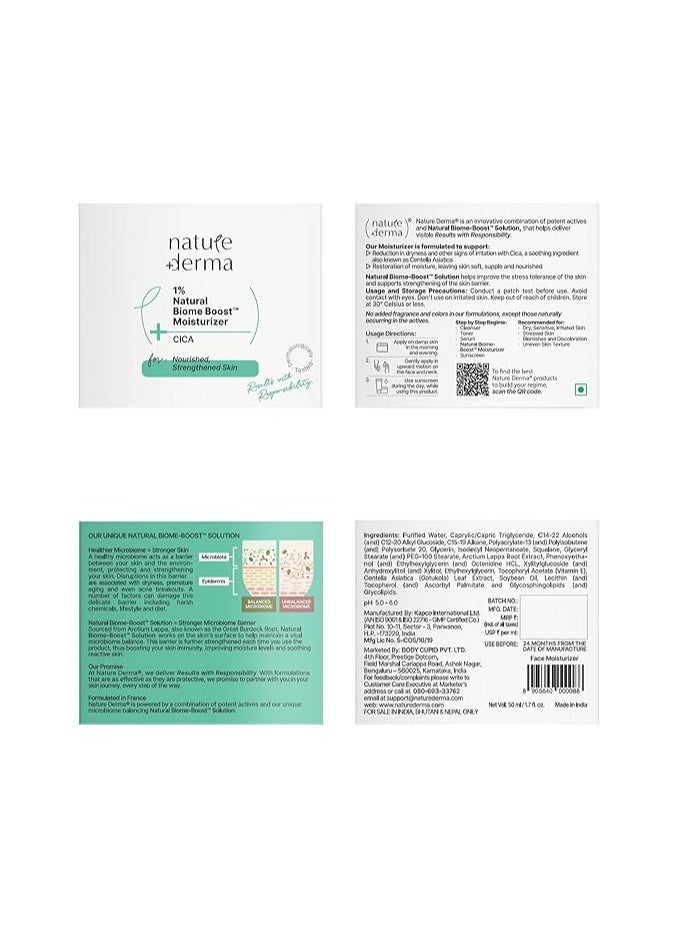 Nature Derma - 1% Natural Biome-Boost Moisturizer 50Ml - Image 1