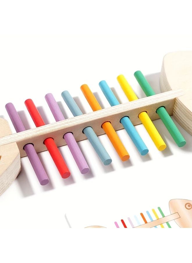 Wooden Fishbone Color Sorting Game With 30 Double Sided Cards For Cognitive Training - Image 5