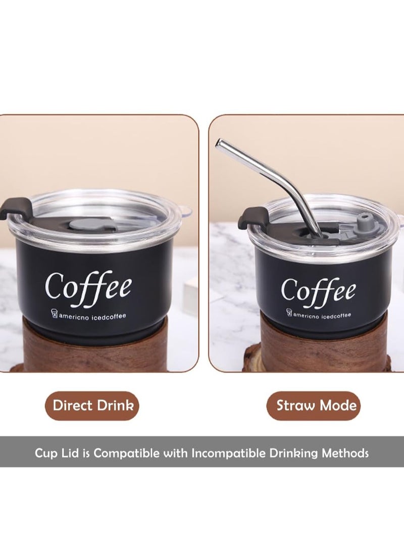 Bukela 300ml Stay Hot Insulated Mug with Lid, Straw, Coffee Cup Tea and Drinks, Stainless Steel Tumbler BPA FREE for Travel Mugs Car Holder (Black) - Image 3