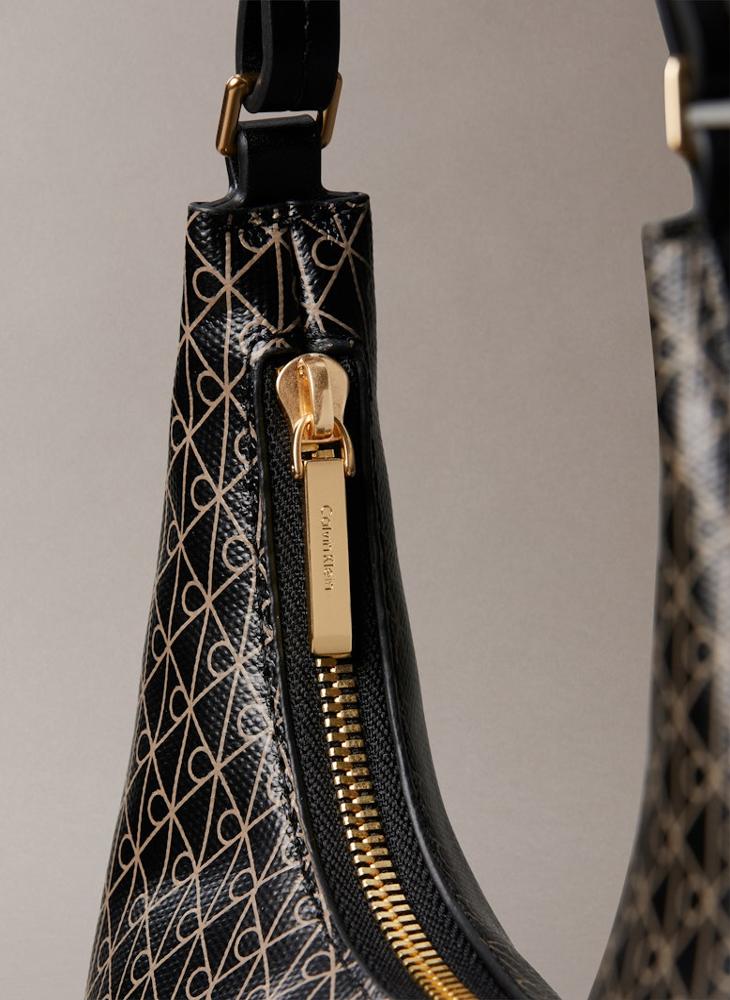 CALVIN KLEIN Allover Monogram Logo Shoulder Bag - Image 4