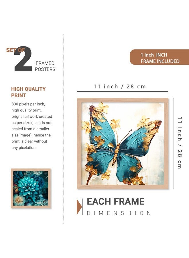 walllane - Modern Art Abstrect Peacock Painting For Living Room Bedroom Office Hotel| Nature Inspired Wall Decor Painting | Art Decor (10 Inch x 13 Inch) Set 4 Cate- 030 - Image 3