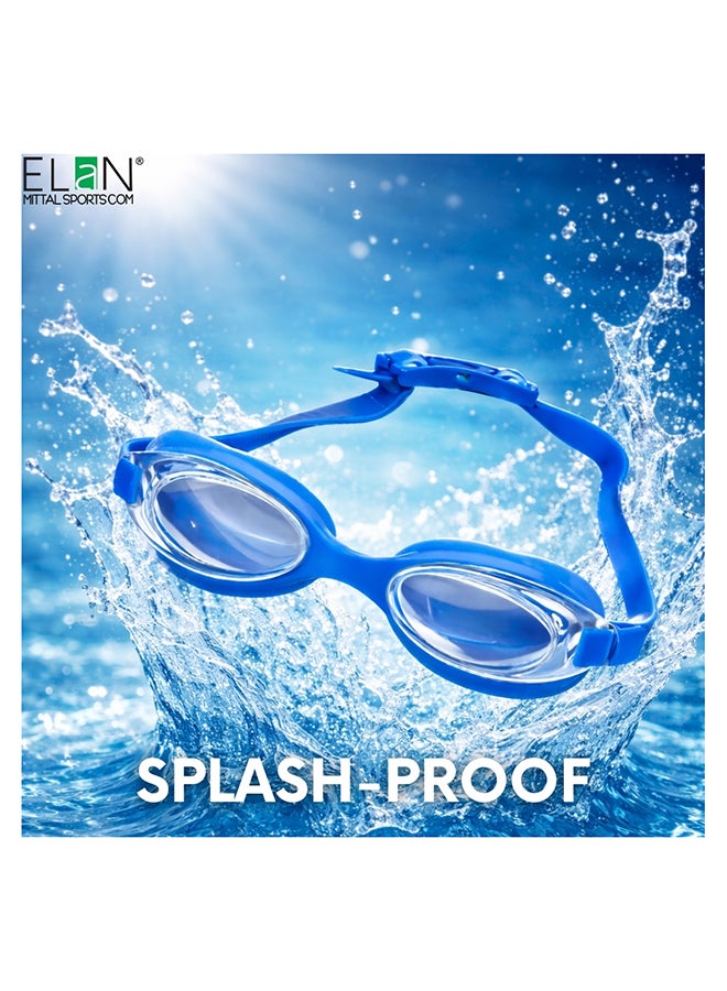 ELAN Morex One-Piece Silicone Swim Goggles - High-Strength Vacuum Leak-Proof Technology - Royal Blue Anti-Fog & UV Protection Swimming Goggles - Flexible No-Leak Training Goggles - Image 4
