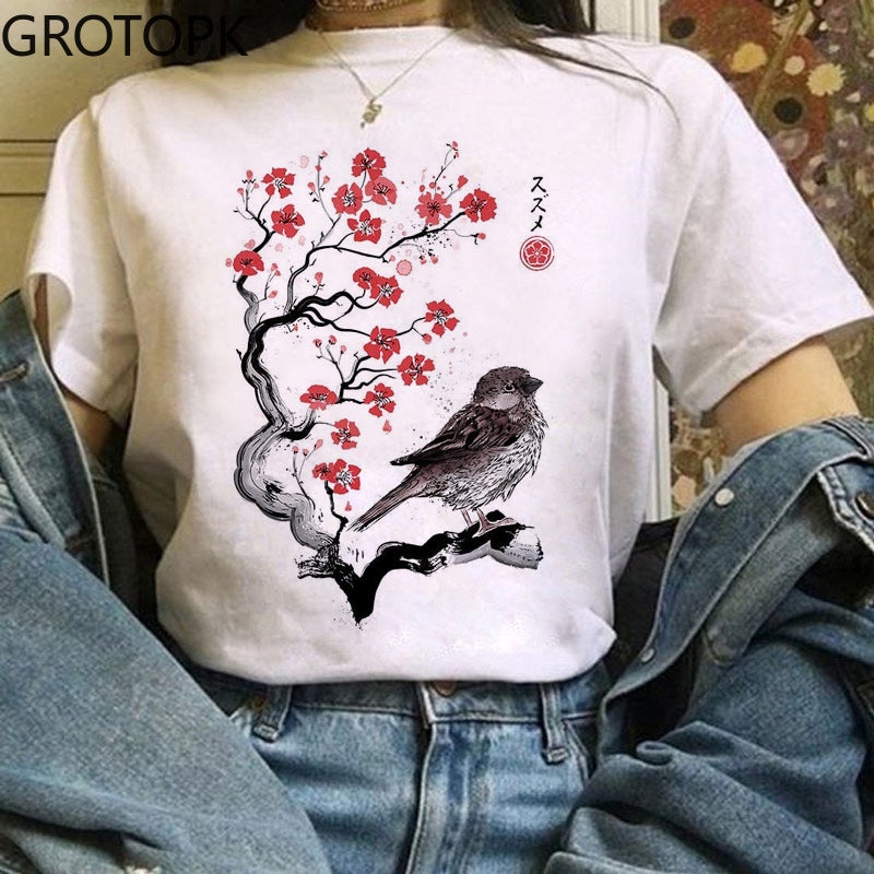 Wish Fun Animation Printed Pattern Round Neck Short Sleeve T-Shirt Women'S Top - Image 4