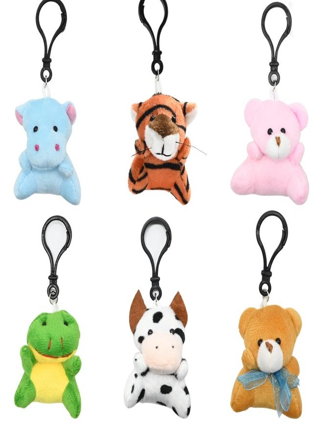 LUKBERA 28 Packs Plush Animals Keychain, Stuffed Animals Keychain Toys for Valentine's Day Easter Egg Fillers Classroom Exchange Gifts Goodie Bag - Image 5
