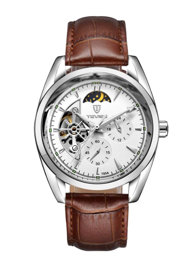 Tevise men PU Leather Analog Watch 795a - Image 1