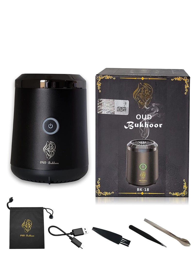 Bakhoor Electric Oud Incense Bukhoor Burner Aroma Diffuser With Long Lasting Battery Usb Rechargeable Great Gift For Home, Car, Desert Camping And Travel  - Image 1