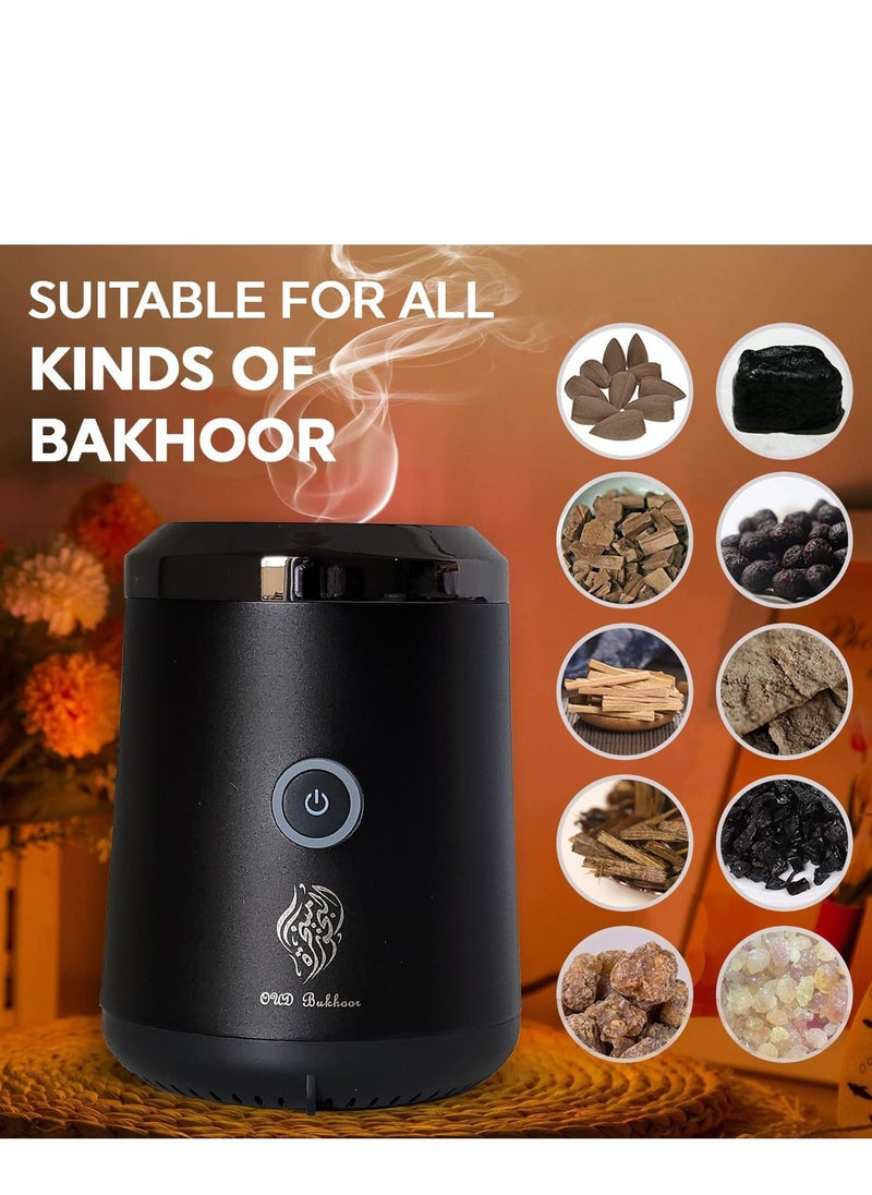 Bakhoor Electric Oud Incense Bukhoor Burner Aroma Diffuser With Long Lasting Battery Usb Rechargeable Great Gift For Home, Car, Desert Camping And Travel  - Image 3