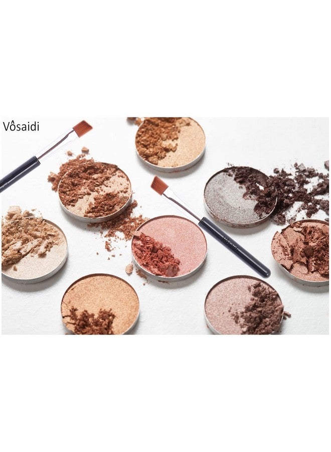 Vosaidi 10Pcs Eyebrow Brush Portable Premium Quality Angled Eye Brow Brush And Spoolie Mini Brush - Image 3