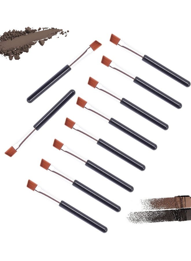 Vosaidi 10Pcs Eyebrow Brush Portable Premium Quality Angled Eye Brow Brush And Spoolie Mini Brush - Image 2