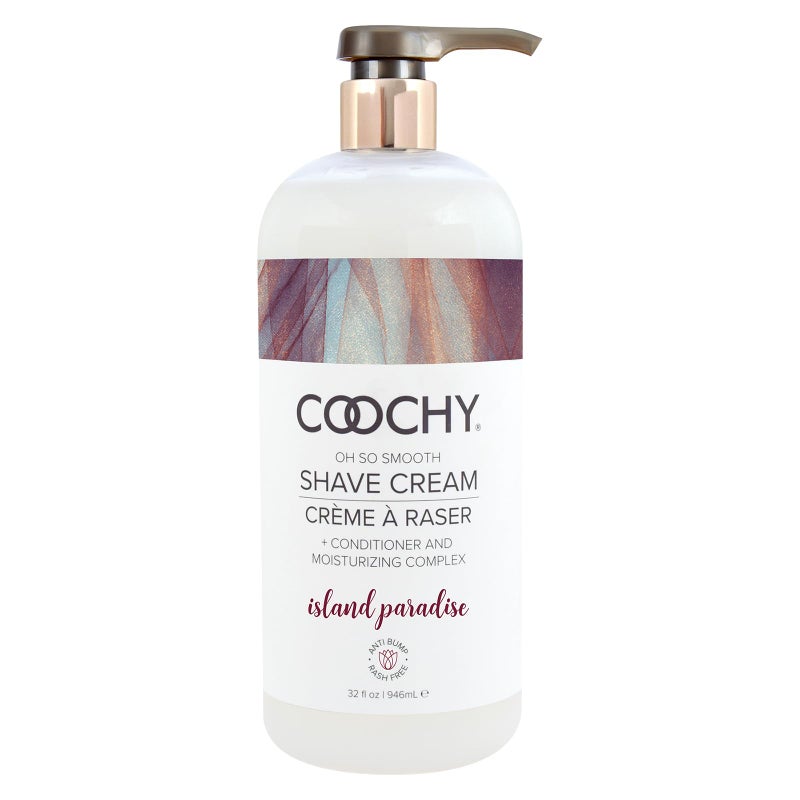 Coochy Intimate Shaving Cream | Shave Conditioner & Moisturizer for Face & Body | Ideal for Sensitive Skin Care, Anti-Bump | Island Paradise, 32 oz - Image 1
