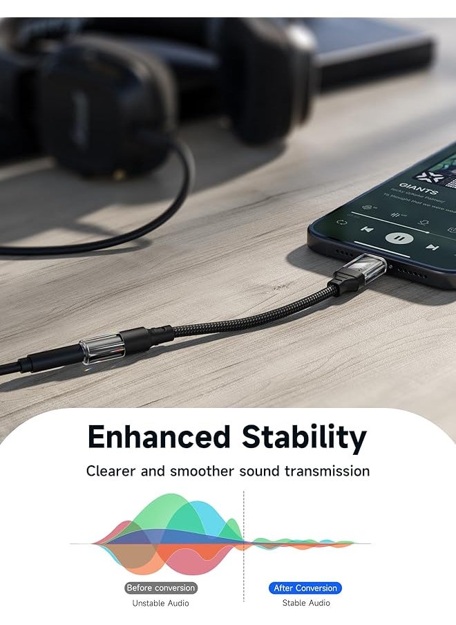 erorex - Aux To Usb C Adapter Compatible With Iphone 16 Pro Max 2Pack Usb C To 3.5Mm Audio Headphone Dongle Cord Compatible For Iphone 16 15 Pro Samsung Galaxy S24 S23 S22 Ultra Ipad Pro Pixel 9 8 - Image 1