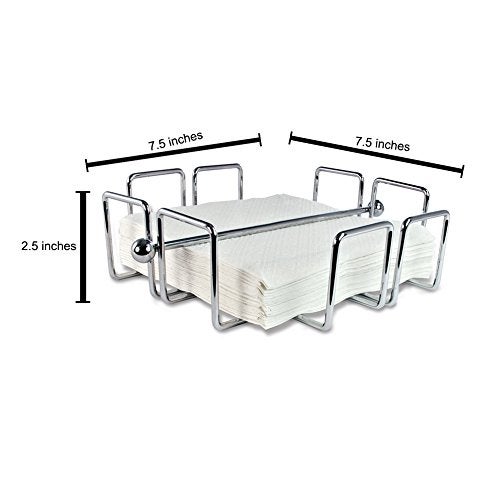 Cuisinox Indoor Outdoor Stainless Steel Napkin Holder with Weighted Arm, 7.5" x 7.5" - Image 2